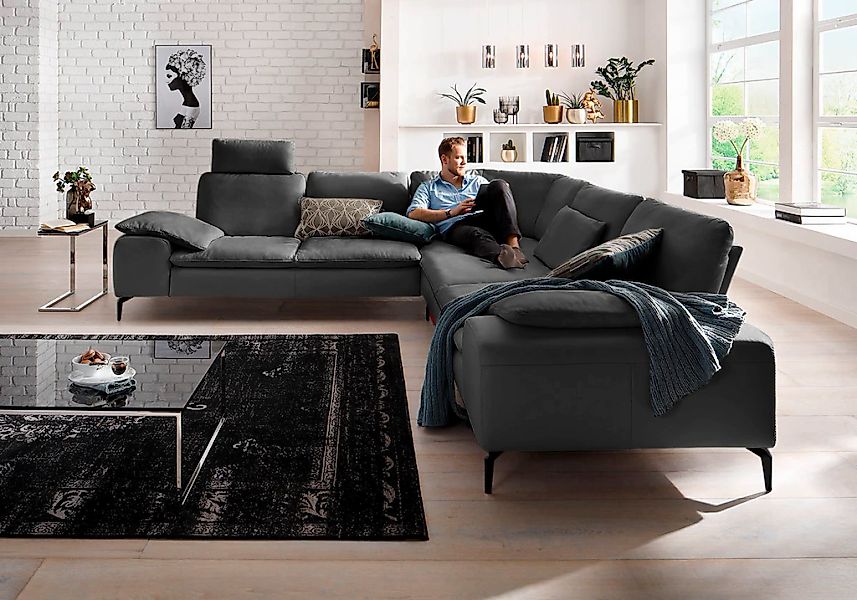 W.SCHILLIG Ecksofa "valentinoo, Designsofa, elegant und bequem, L-Form", (S günstig online kaufen