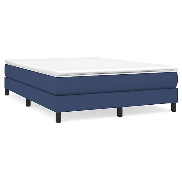vidaXL Boxspringbett mit Matratze Blau 140x200 cm Stoff1399203 günstig online kaufen