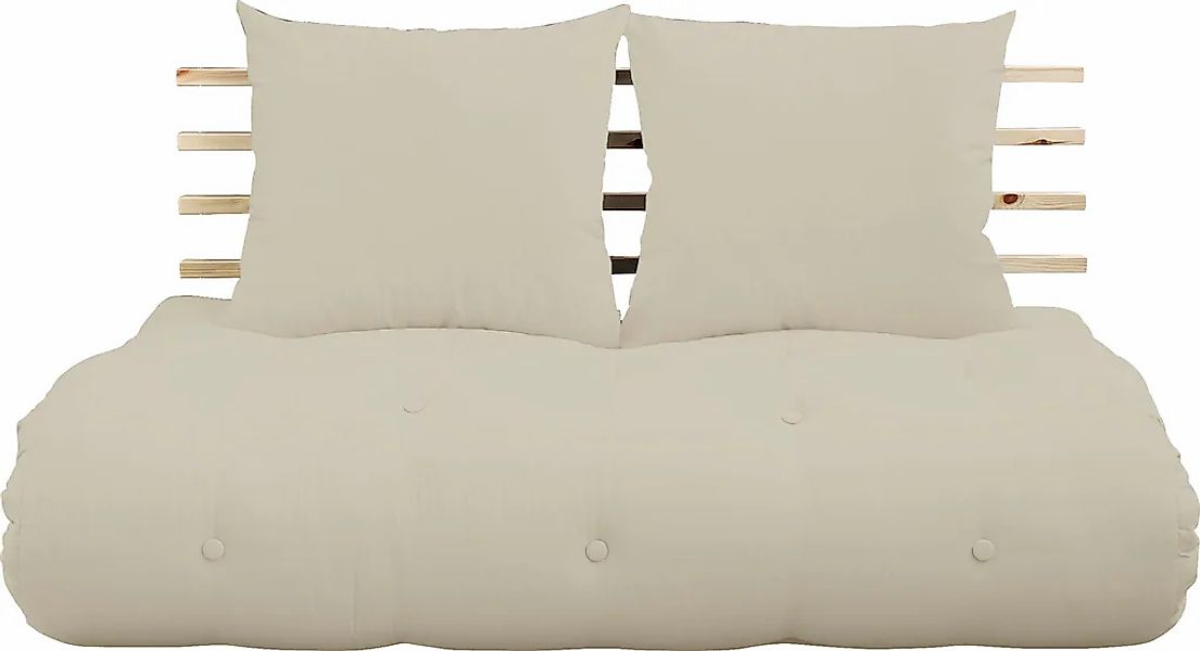 Karup Design Schlafsofa "Shinsano, futonstil, Rückenrahmen und zweiteiligem günstig online kaufen