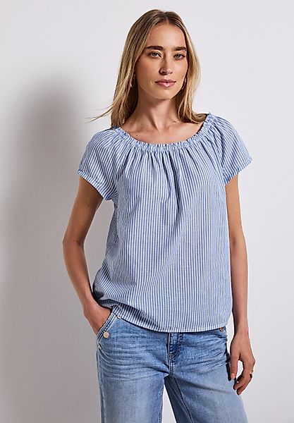 STREET ONE Kurzarmbluse im Streifen-Look günstig online kaufen