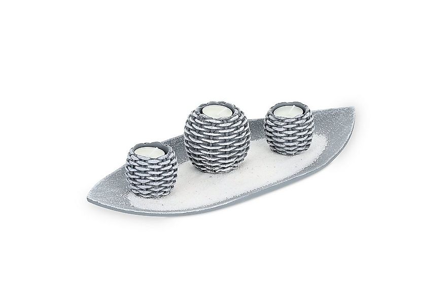 relaxdays Teelichthalter mit Tablett Kerzen Deko günstig online kaufen