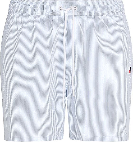 Tommy Hilfiger Badeshorts Streifen Hellblau - Größe M günstig online kaufen