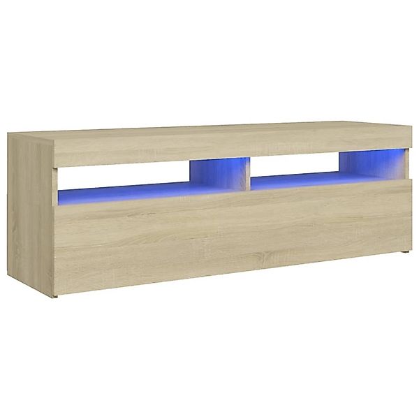 Tv-schrank Mit Led-leuchten Sonoma-eiche 120x35x40 Cm günstig online kaufen