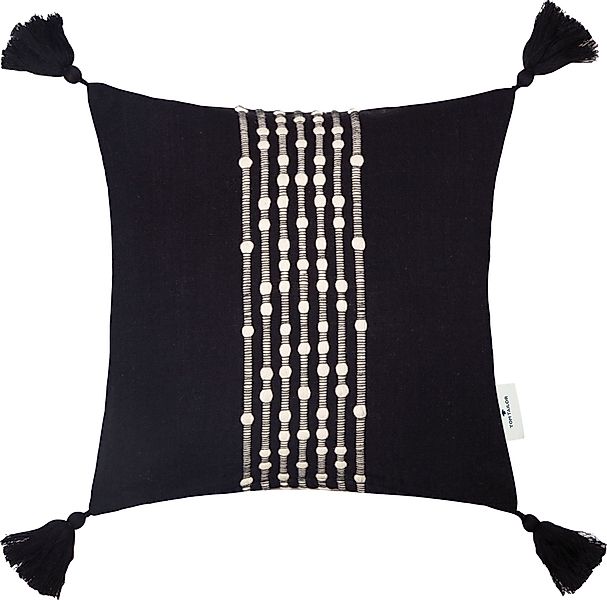 TOM TAILOR HOME Dekokissen »Knot Lines«, mit trendigen Quasten, Kissenhülle günstig online kaufen