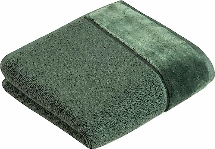 Vossen Handtuch »Pure«, (2 St.), Baumwolle & VEGAN, mit eleganter Veloursbo günstig online kaufen