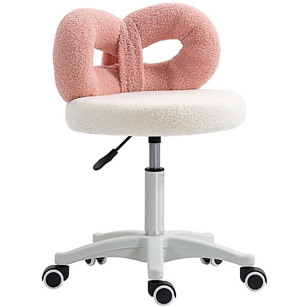 HOMCOM Drehbarer Hocker mit Rückenlehne Höhenverstellbar 63-77 cm Bezug aus günstig online kaufen