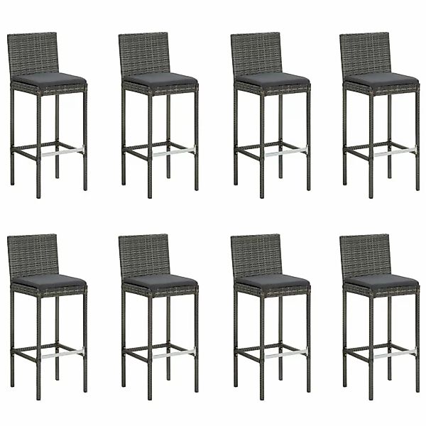 9-tlg. Garten-bar-set Mit Anthrazit Kissen Poly Rattan günstig online kaufen