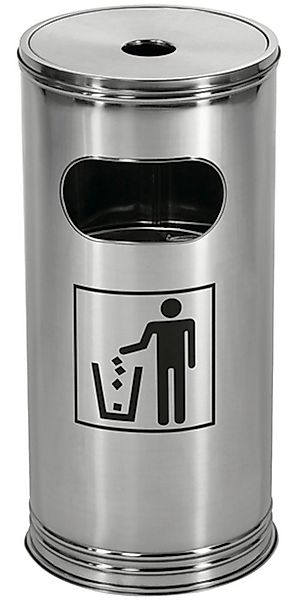 WESCO Aschenbecher "Standascher 15 L" 1 Behälter mit Einsatz und Einwurfsch günstig online kaufen