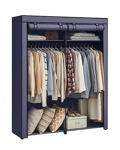 SONGMICS Stoffschrank mit Stangen zum Aufhängen, faltbar, 140 x 43 x 174 günstig online kaufen