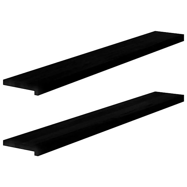 vidaXL Fensterbänke 2 Stk Dunkelbraun 140x20x2 cm Massivholz Eiche 4009179 günstig online kaufen