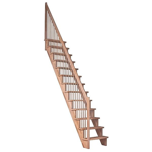Dolle Raumspartreppe Lyon Buche Holzgeländer 75 cm gerade FSC® günstig online kaufen