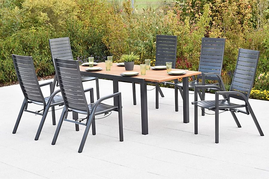 MERXX Garten-Essgruppe ""Siros"", (Set, 7 tlg.), Rückenlehne verstellbar du günstig online kaufen