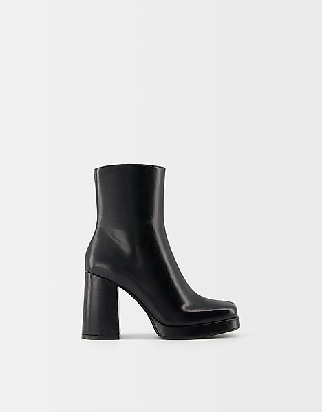 Bershka Plateau-Stiefeletten Mit Absatz Damen 35 Schwarz günstig online kaufen