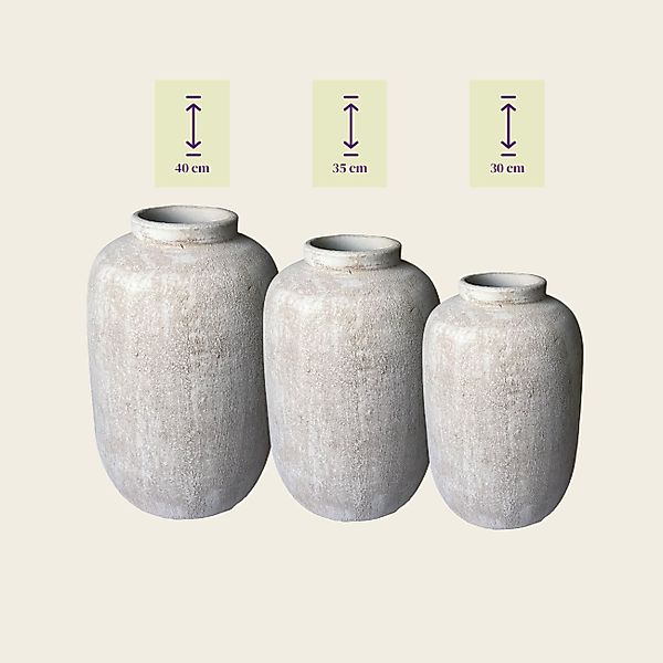 CreaFlor Home Bodenvase Grau, Durchmesser 28 günstig online kaufen