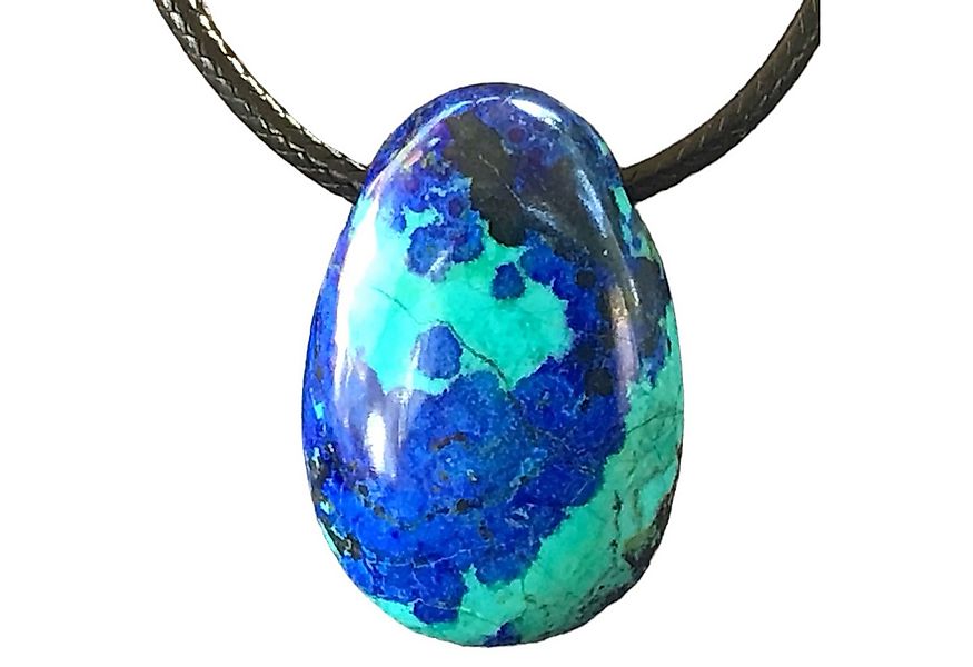 Steinfixx® Anhänger Set Azurit-Malachit-Chrysokoll Tropfen Anhänger mit Ket günstig online kaufen