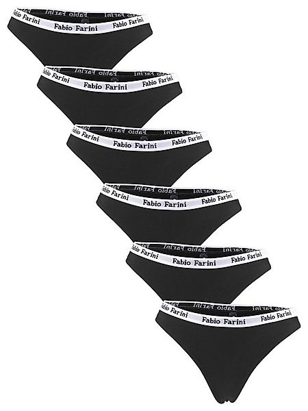 Fabio Farini String Damen Unterhosen - Frauen Tanga aus Baumwolle (Packung, günstig online kaufen