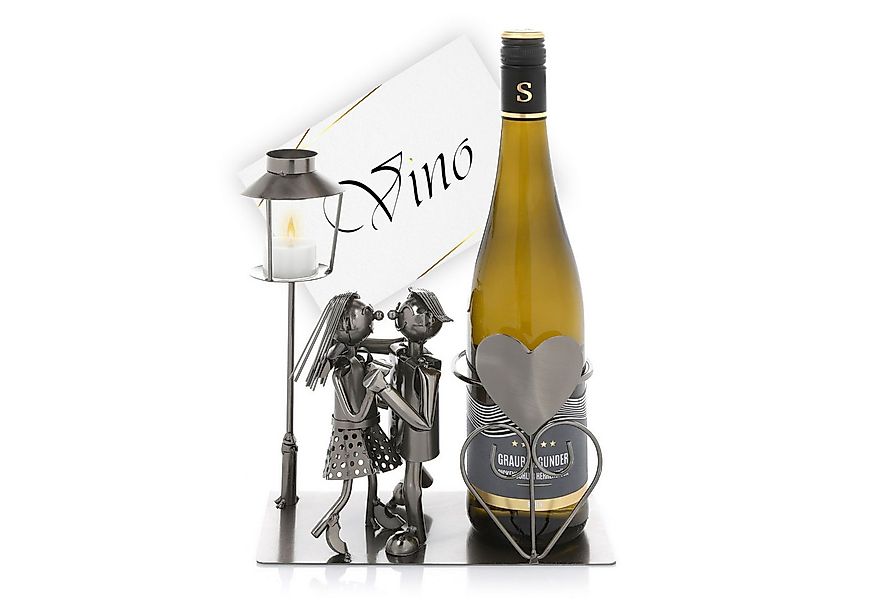 Nordstern Weinflaschenhalter Tanzpaar mit Laterne für Teelicht, (1-St), Ges günstig online kaufen
