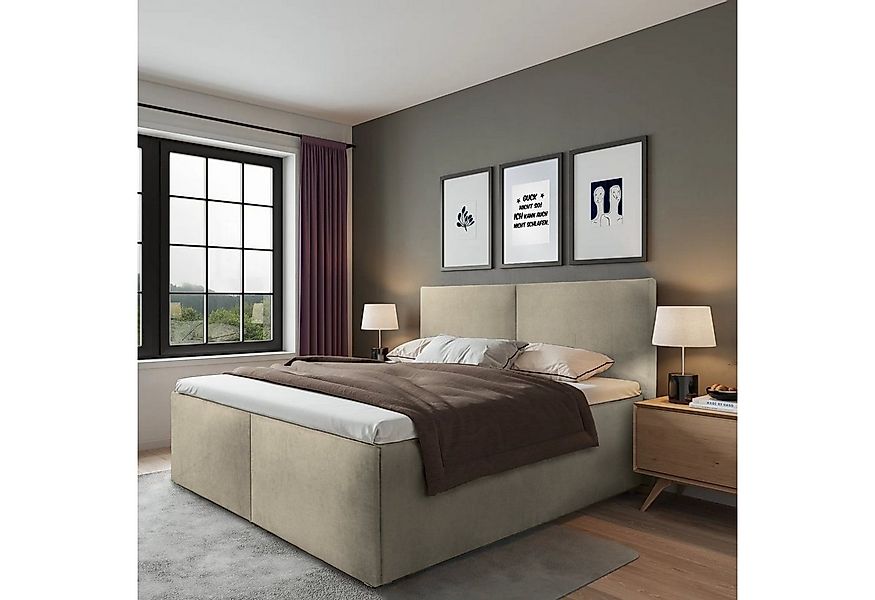 Halmon Schlafkomfort Betten Polsterbett Milano (Mit Bettkasten, erhältlich günstig online kaufen