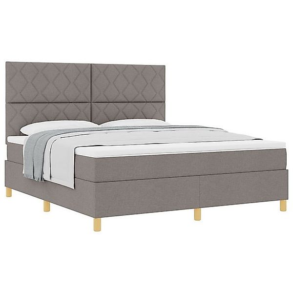 vidaXL Bett Boxspringbett mit Matratze Taupe Super King Stoff (1-tlg) günstig online kaufen