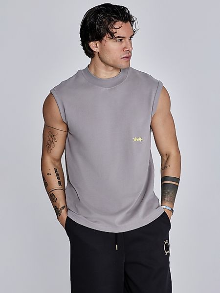 Siksilk Tanktop SikSilk Herren Grau Gelb günstig online kaufen