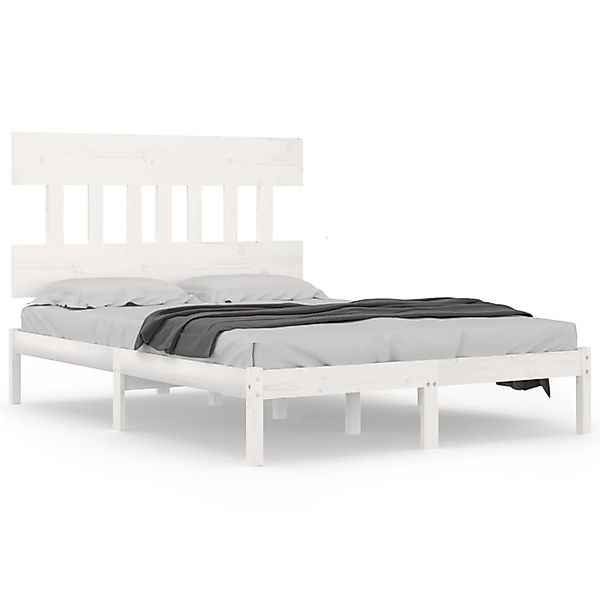 vidaXL Massivholzbett Weiß 200x200 cm1157050 günstig online kaufen