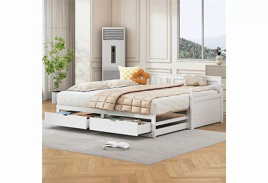 MODFU Schlafsofa Multifunktionales Zwei-in-Eins-Tagesbett, mit Kiefernbett, günstig online kaufen