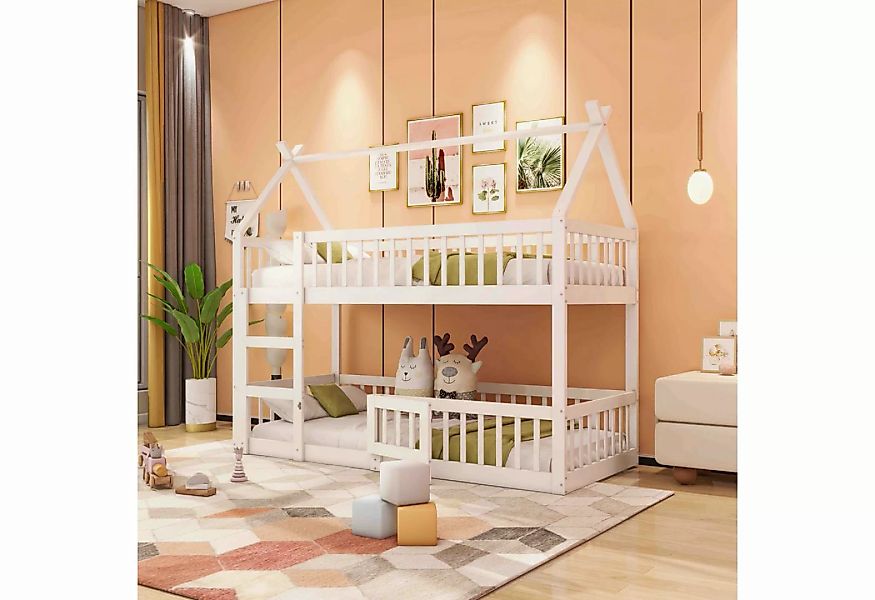 MODFU Etagenbett Kinder-Familienbett, Kinderbett mit Treppe, Loft Design (E günstig online kaufen