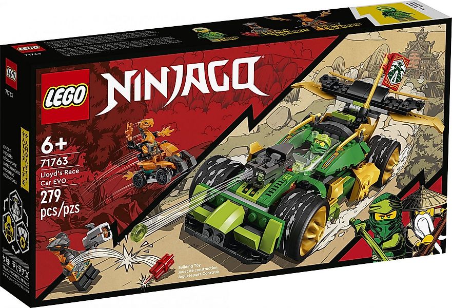 LEGO® LEGO® Ninjago 71763 Lloyds Rennwagen EVO Konstruktionsspielsteine, (2 günstig online kaufen