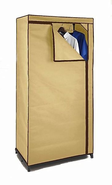 Spetebo Stoffschrank Stoff Kleiderschrank mit Stange 160x75cm - beige günstig online kaufen