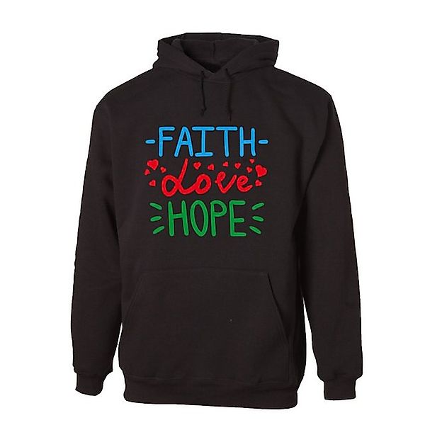 G-graphics Hoodie Faith Love Hope Unisex mit trendigem Frontprint mit Spruc günstig online kaufen