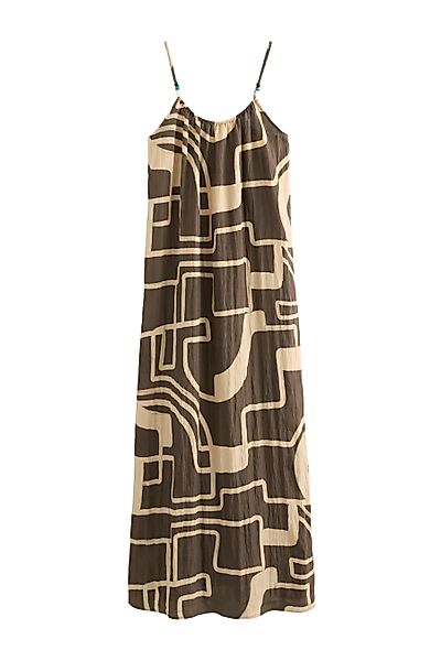 Next Sommerkleid Strukturiertes Maxikleid mit Perlen günstig online kaufen
