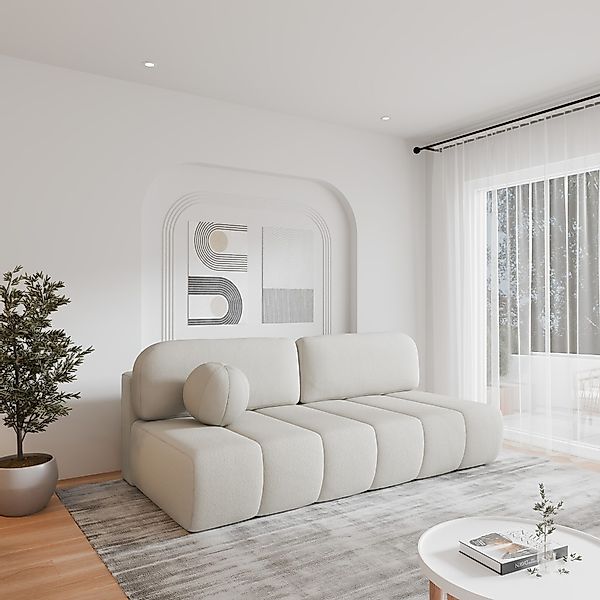 MOEBLO Sofa Fluffy aus Bouclé, Bequemes günstig online kaufen