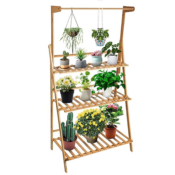 JEOBEST Blumenständer Pflanzentreppe Pflanzenständer Blumentreppe Klappbar, günstig online kaufen