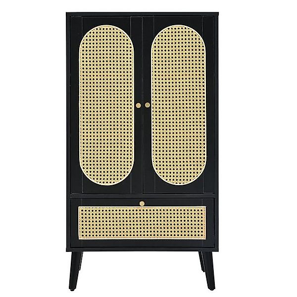IDEASY Seitenschrank Sideboard, Rattantür, 60*40*110,5 cm, höhenverstellbar günstig online kaufen