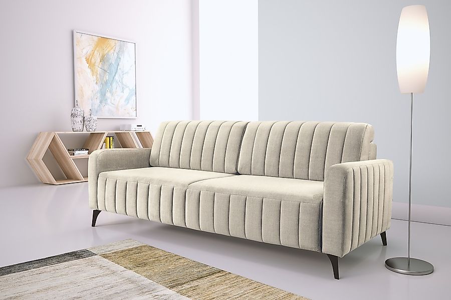 exxpo - sofa fashion 3-Sitzer "Grande, Schlafsofa, Dauerschläfer, Microvelo günstig online kaufen