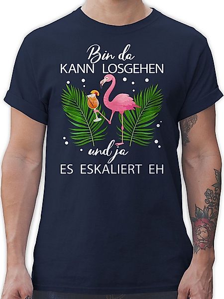 Shirtracer T-Shirt Bin da kann losgehen und ja es eskaliert eh I Flamingo K günstig online kaufen