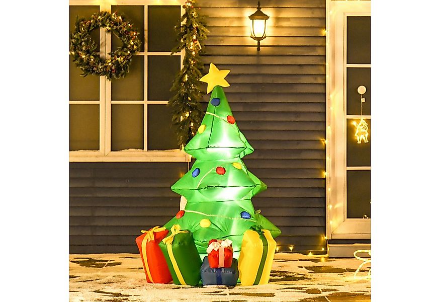 HOMCOM Weihnachtsfigur Aufblasbarer Weihnachtsbaum mit Geschenken (Weihnach günstig online kaufen