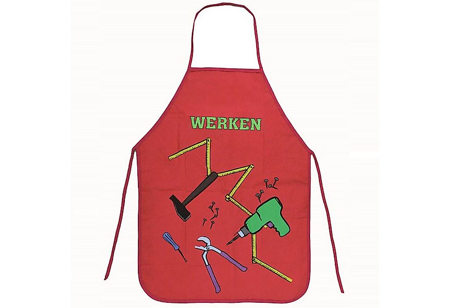 TSI Schreibwaren Kittelschürze Werkenschürze Kinder BW rot günstig online kaufen
