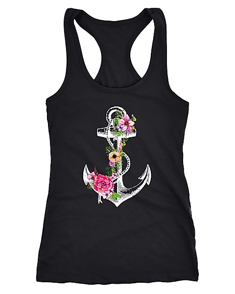 Neverless Tanktop Damen Tank-Top Blumen Anker günstig online kaufen