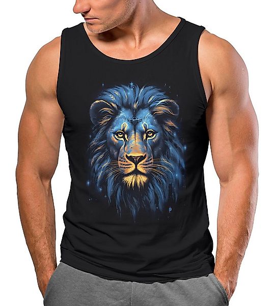Neverless Tanktop Herren Tank-Top Löwe Lion Art-Print Kunst Illustration Au günstig online kaufen