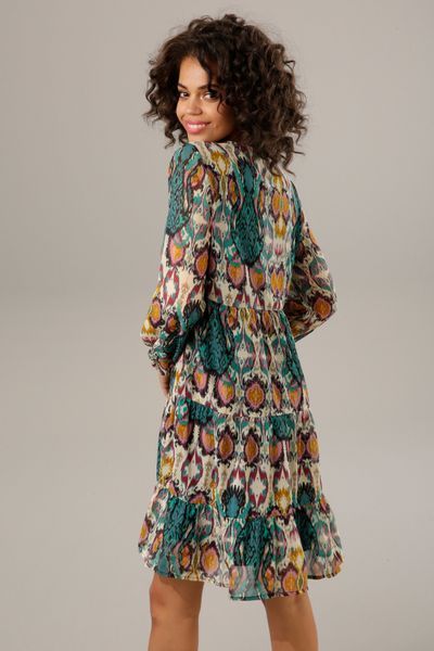 Aniston CASUAL Tunikakleid mit farbenfrohem Ethno-Druck - jedes Teil ein Un günstig online kaufen