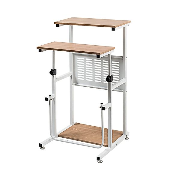 COSTWAY Schreibtisch, höhenverstellbar 68-98cm, Steh-Sitz Tisch, günstig online kaufen