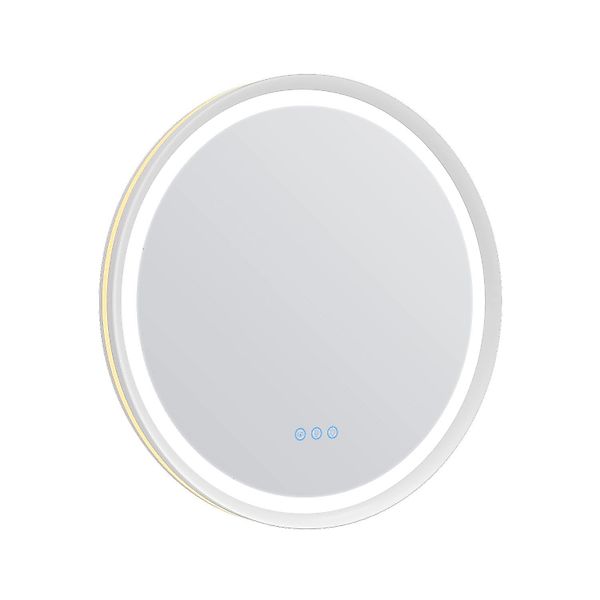 Aquabatos Rund LED Spiegel 60 cm Badspiegel mit Beleuchtung Dimmbar Antibes günstig online kaufen