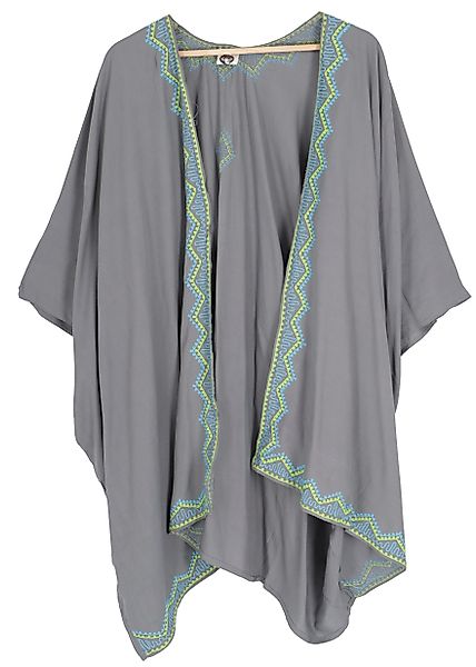 Guru-Shop Kimono Kurzer bestickter Sommer Kimono, günstig online kaufen