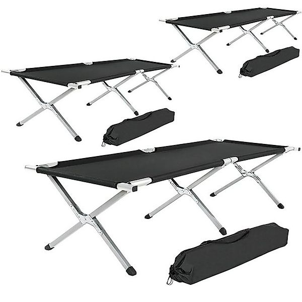 tectake Feldbett 3er Set Feldbett (3er Set, 3-St) mit Aluminiumgestell günstig online kaufen