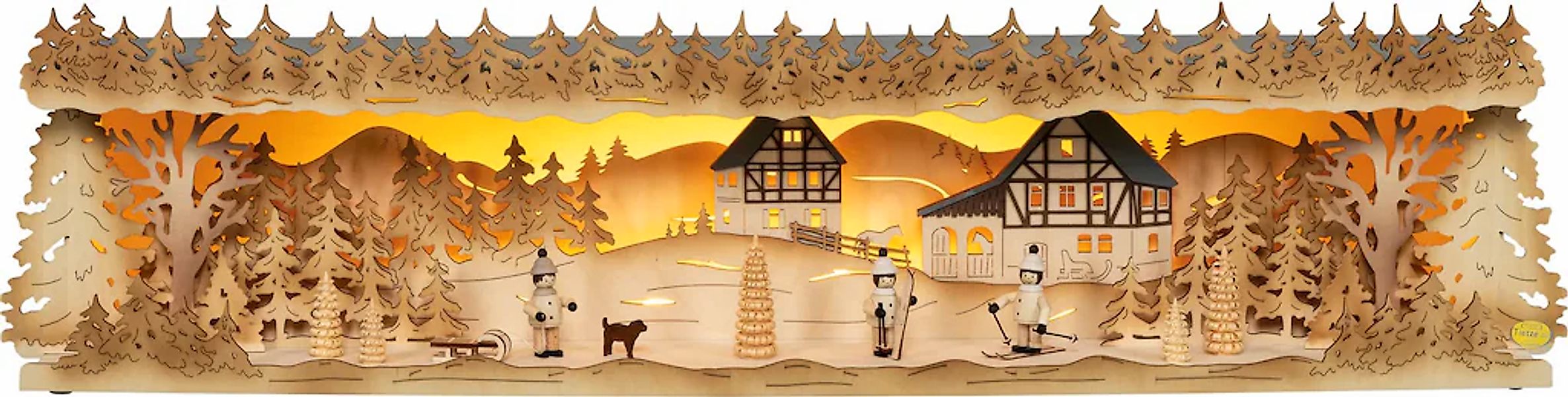 Tietze Erzgebirgsdegn LED Schwibbogen "Panorama-Erhöhung Winterkinder exclu günstig online kaufen