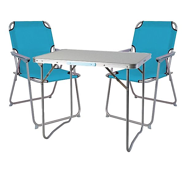 Mojawo 3 Teilig Campingmöbel Set Alu mit Tragegriff Camping L70xB50xH59cm F günstig online kaufen