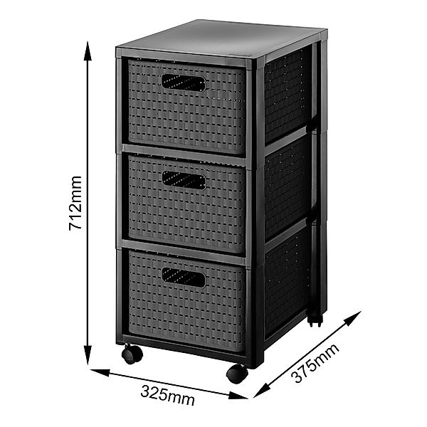 ROTHO Aufbewahrungsbox Country Rollcontainer mit 3 günstig online kaufen