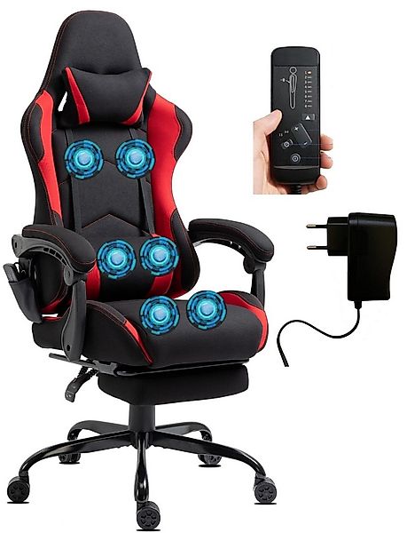 Delman Gaming-Stuhl Bürostuhl,Chefsessel Massagefunktion mit 6 günstig online kaufen