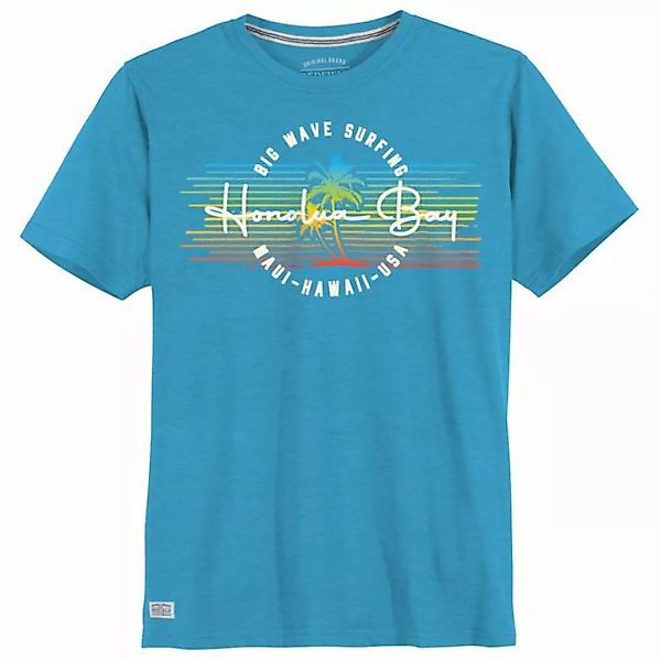 redfield Rundhalsshirt Große Größen Herren T-Shirt modisch azurblau Honolua günstig online kaufen